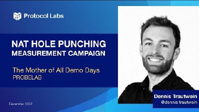 Title card for the talk "NAT Hole Punching Campaign Update"