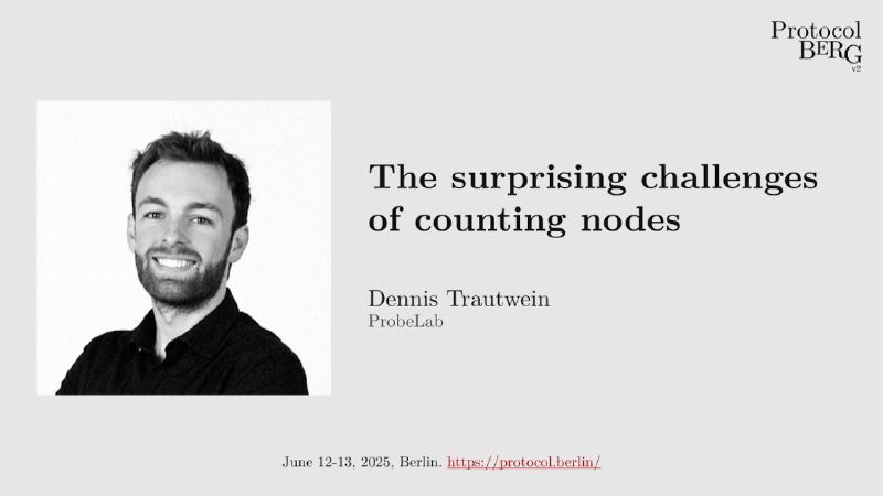 Title card for the talk "The Surprising Challenges of Counting Nodes"